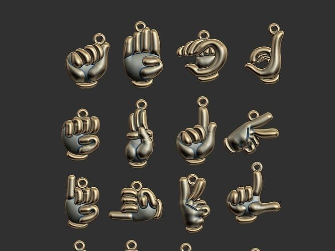Alfabeto em Libras - Sign Alphabet 3D print model