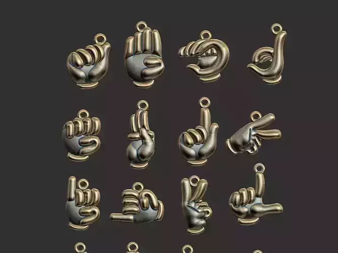 Alfabeto em Libras - Sign Alphabet 3D print model
