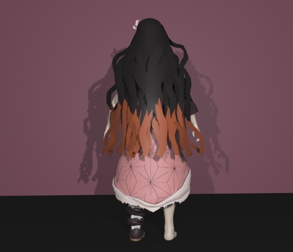 Nezuko Kamado awakened 3D model_4