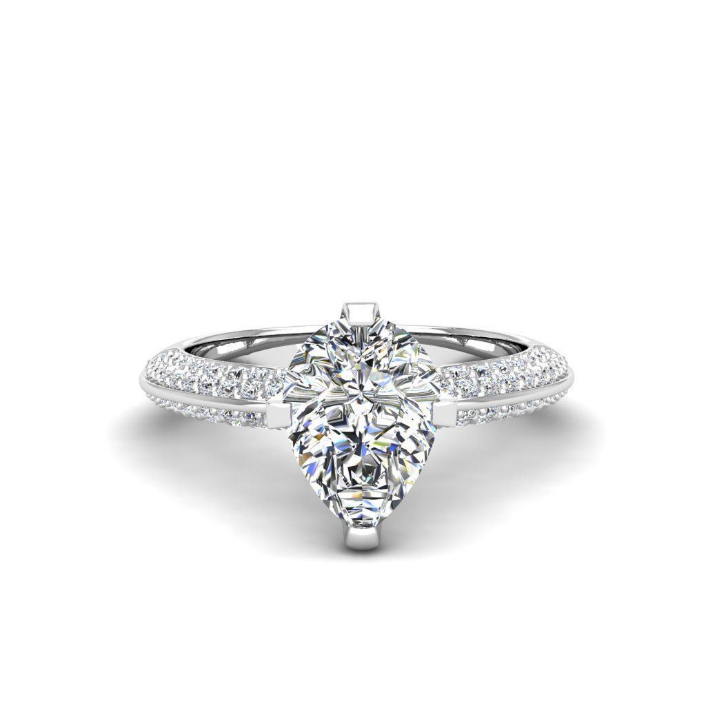 Engagement ring Stella pear 3D print model_20
