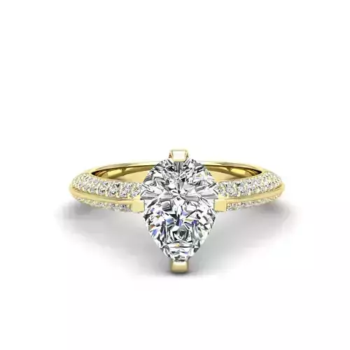 Engagement ring Stella pear  3D print model