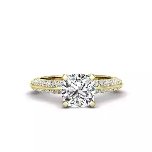 Engagement ring Stella qushion  3D print model