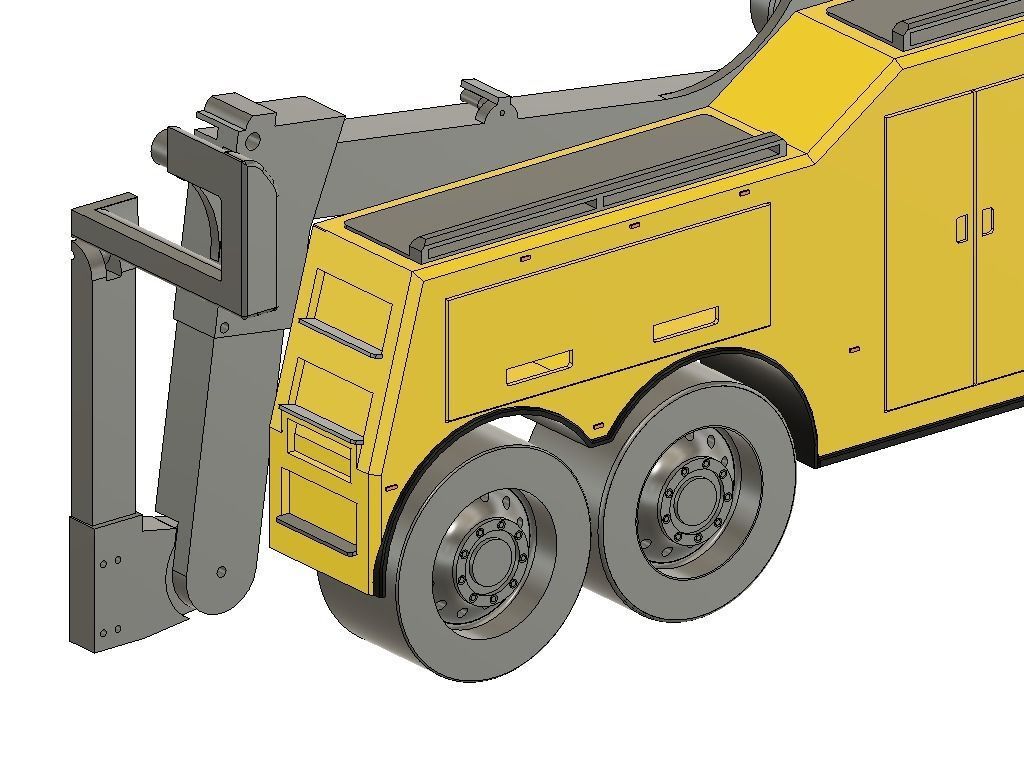 RC ABSCHLEPPER MIT KRAN AUFBAU UND TUEREN V2 FUNKTIONSMODELLBAU 3D print model_2