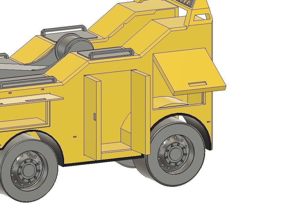 RC ABSCHLEPPER MIT KRAN AUFBAU UND TUEREN V2 FUNKTIONSMODELLBAU 3D print model_14