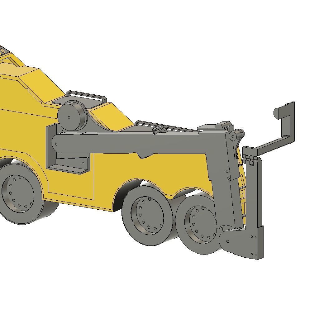 RC ABSCHLEPPER MIT KRAN AUFBAU UND TUEREN V2 FUNKTIONSMODELLBAU 3D print model_1
