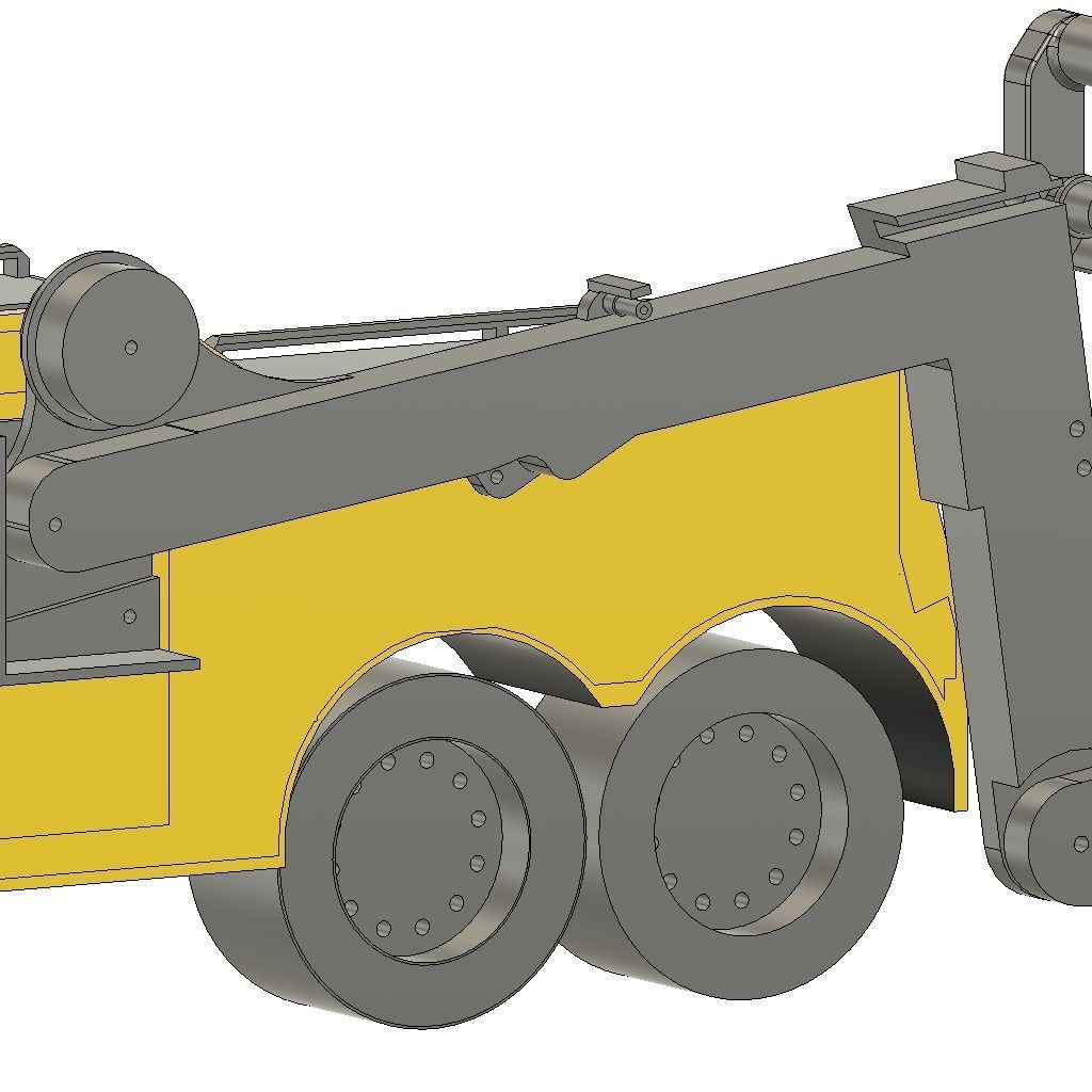 RC ABSCHLEPPER MIT KRAN AUFBAU UND TUEREN V2 FUNKTIONSMODELLBAU 3D print model_4
