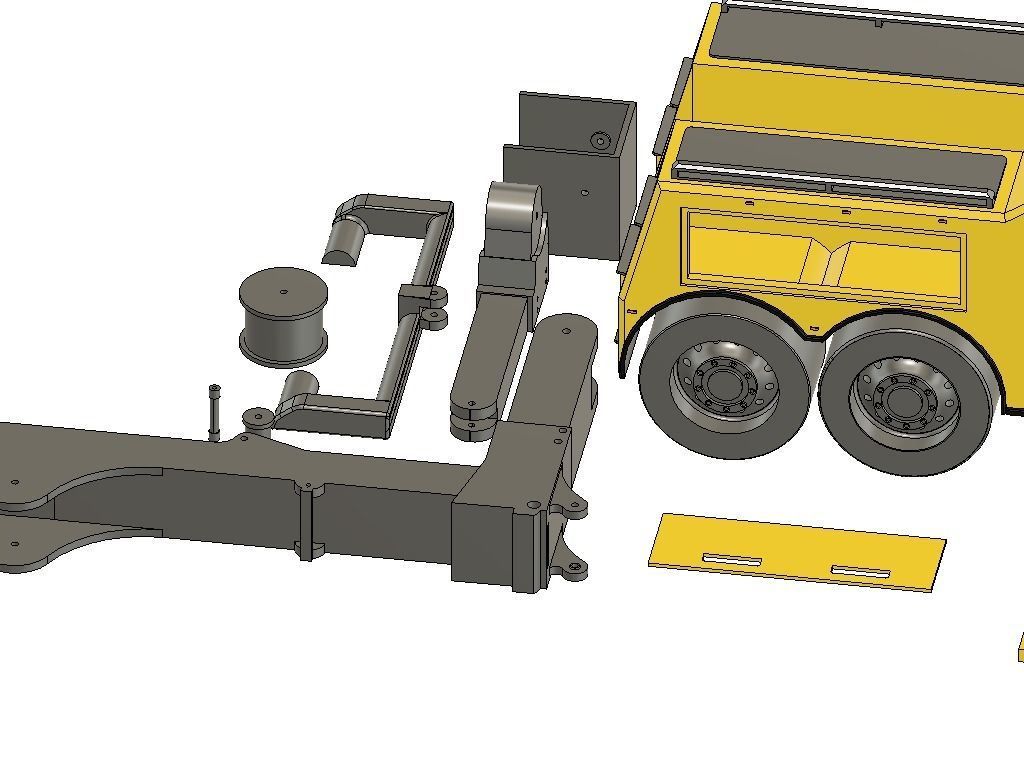 RC ABSCHLEPPER MIT KRAN AUFBAU UND TUEREN V2 FUNKTIONSMODELLBAU 3D print model_8