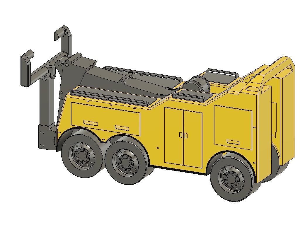 RC ABSCHLEPPER MIT KRAN AUFBAU UND TUEREN V2 FUNKTIONSMODELLBAU 3D print model_9