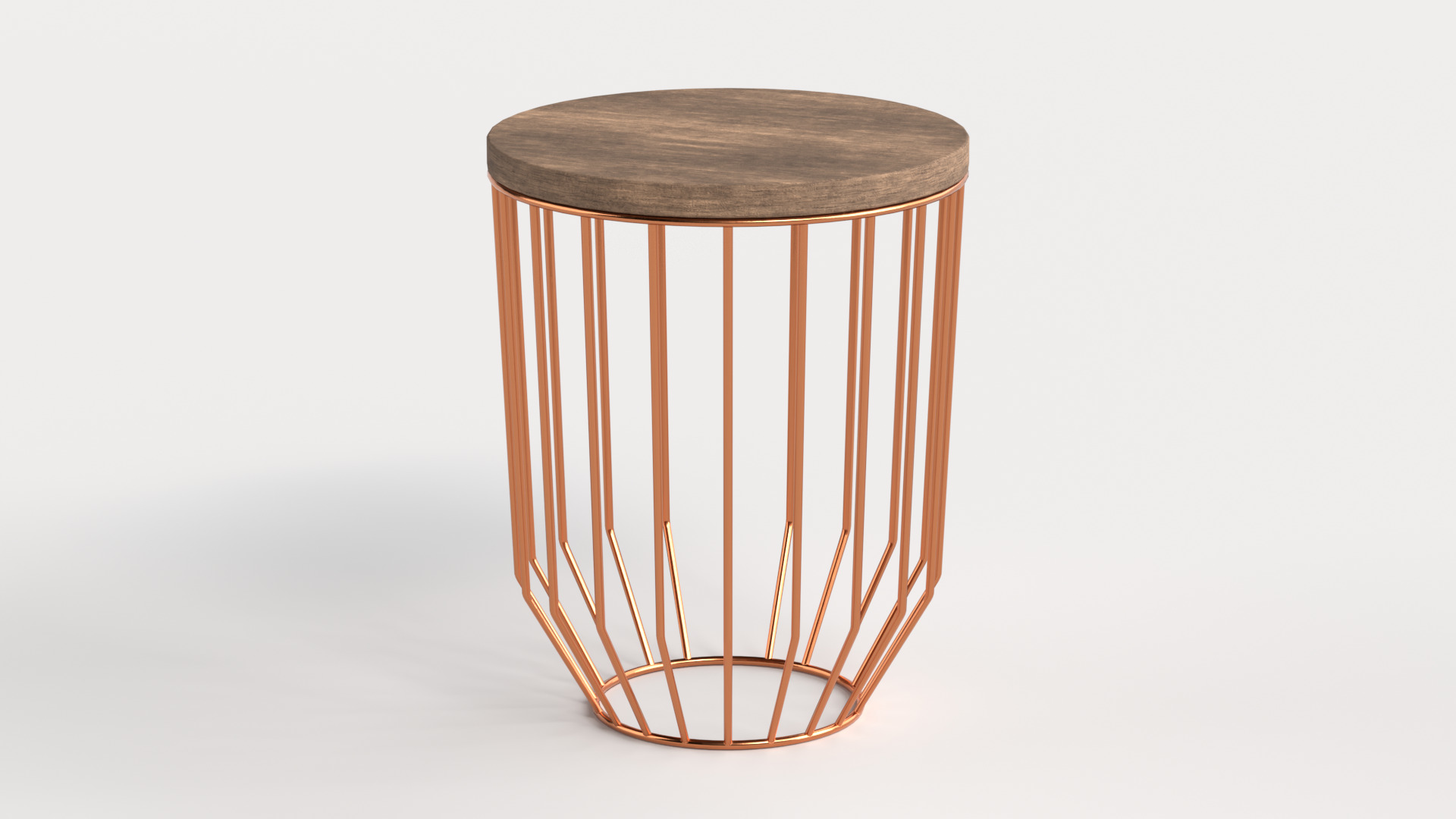 Table 3 Modern and Round Coffee Table Low-poly 3D model_3