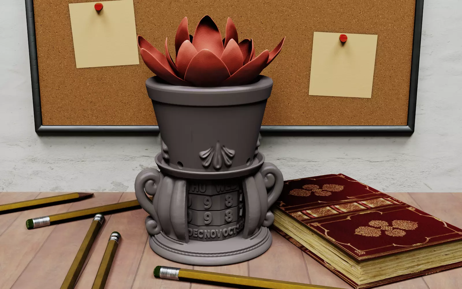 flower Calendar 3D print model_0