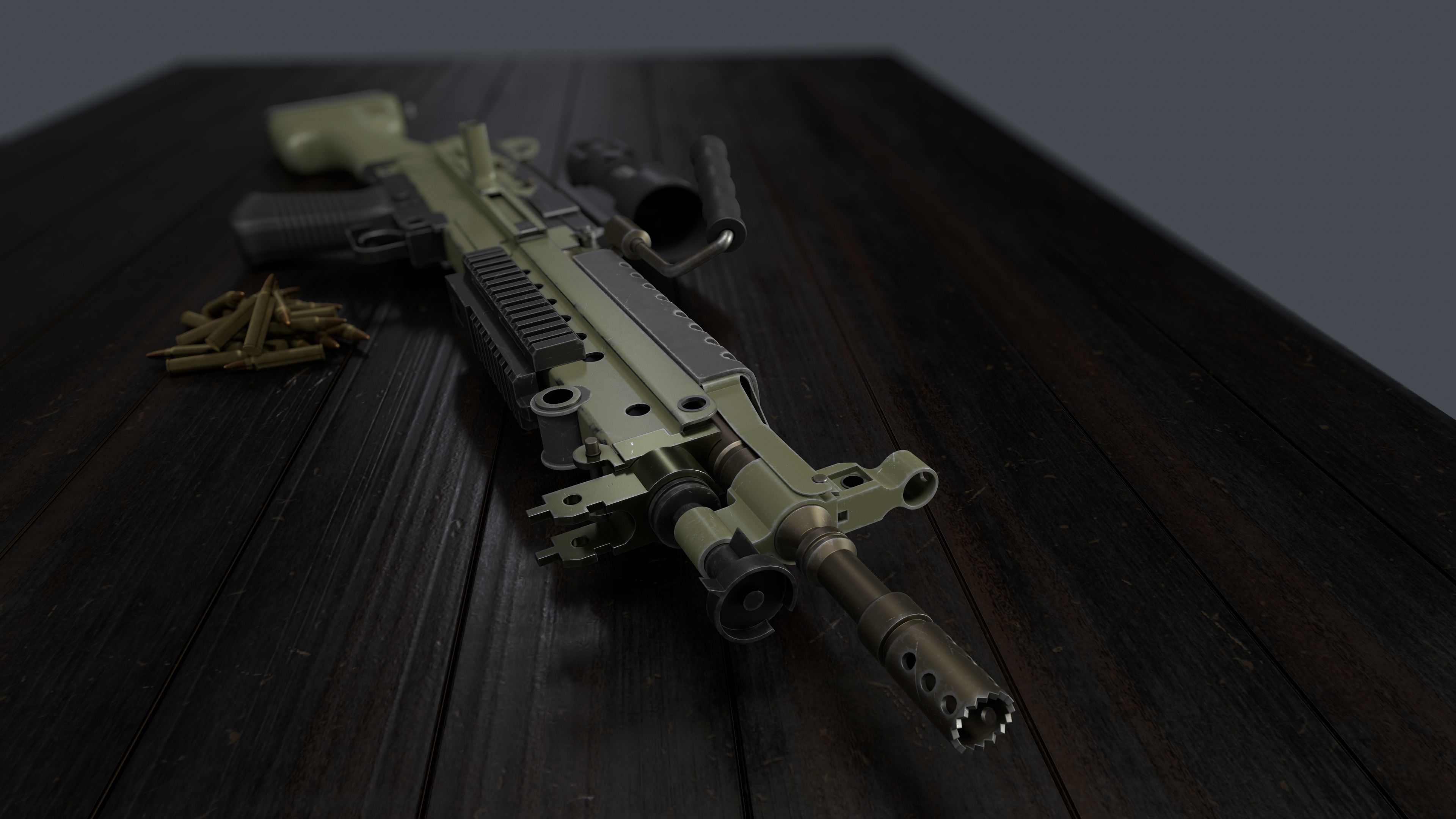 M249 - Modular Gun 3D model_1