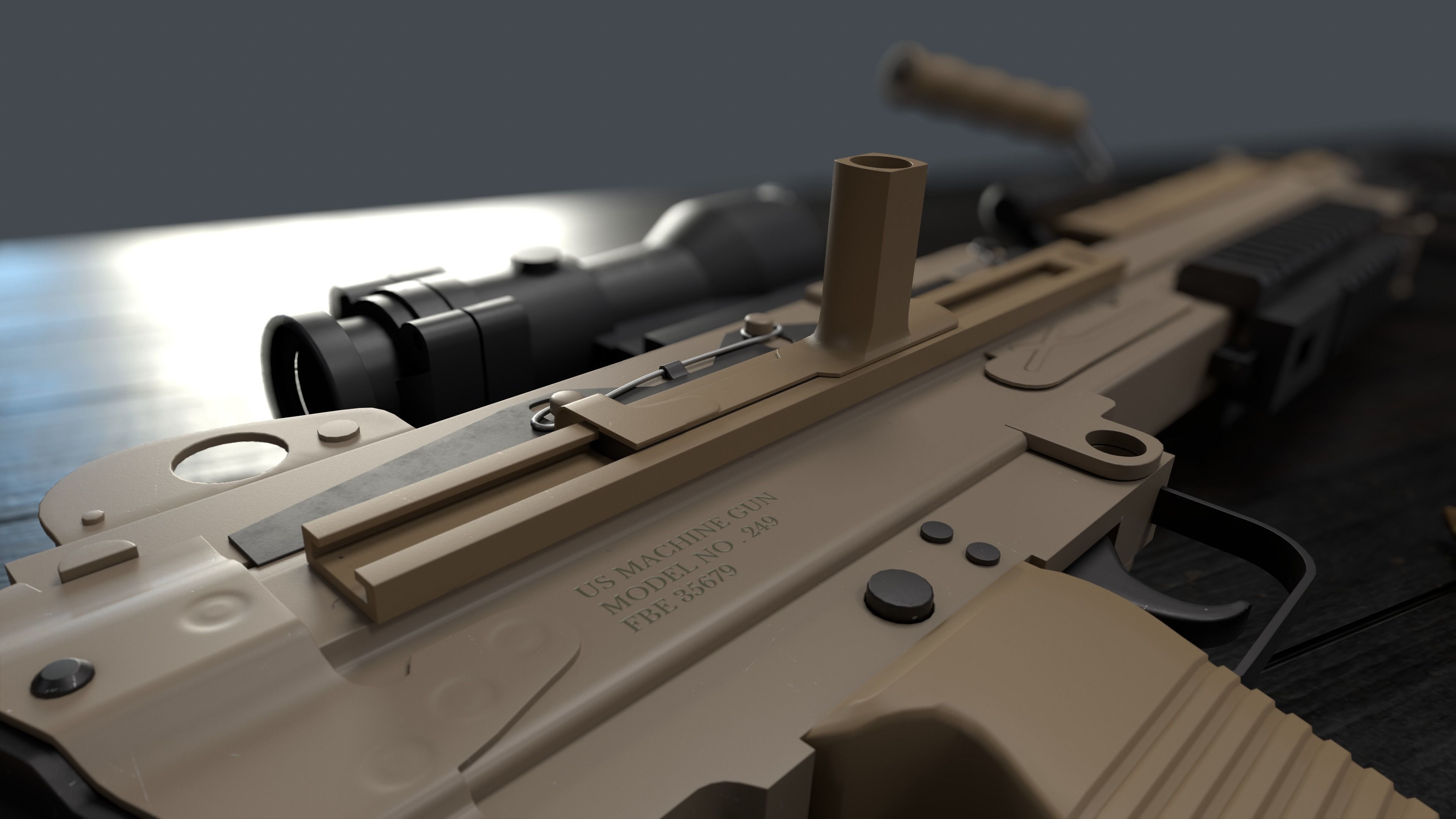 M249 - Modular Gun 3D model_6