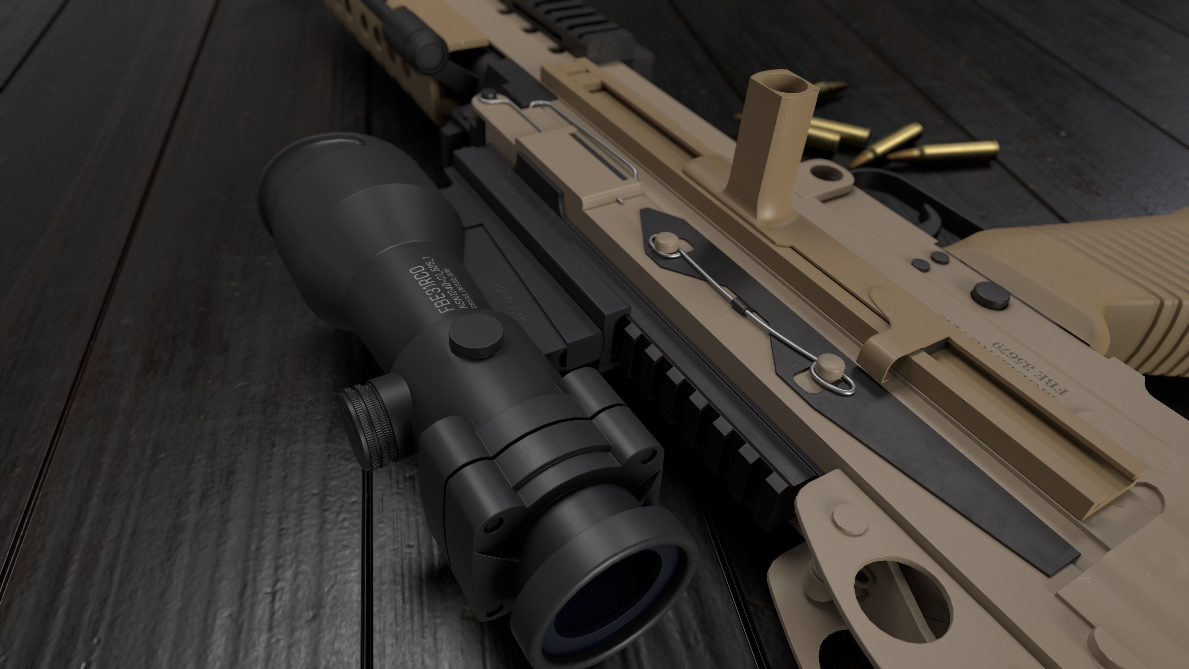 M249 - Modular Gun 3D model_5