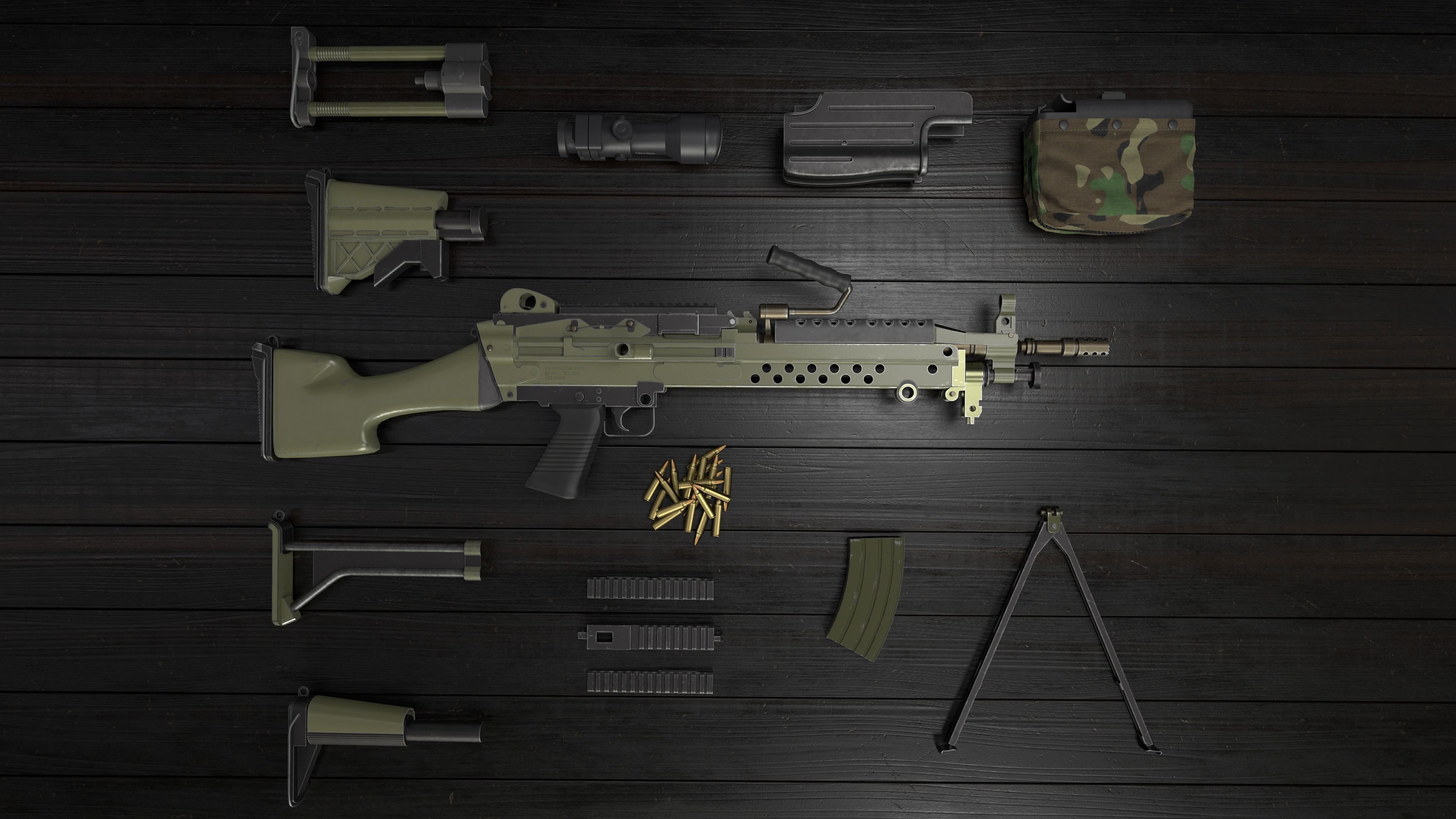 M249 - Modular Gun 3D model_2