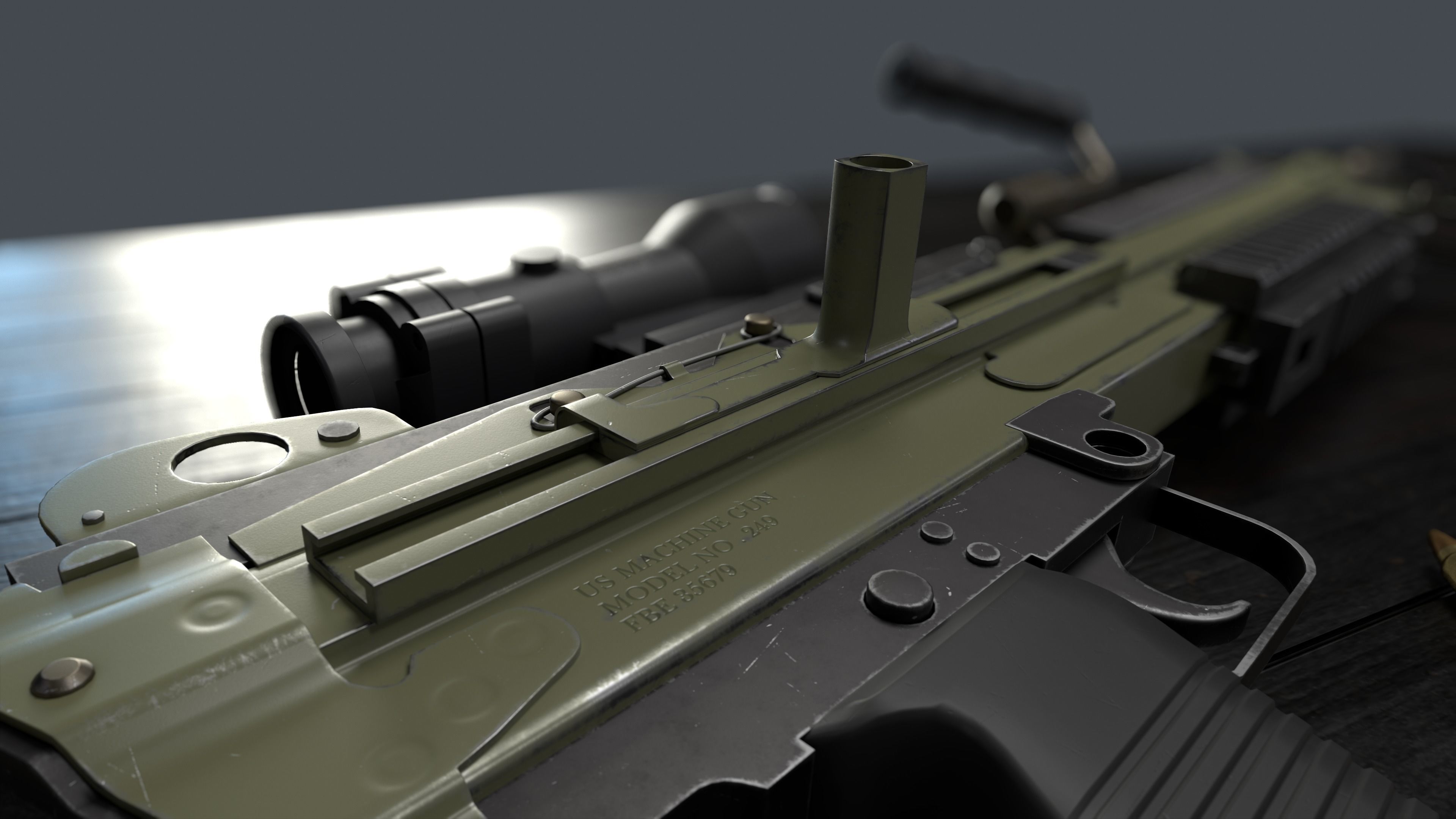 M249 - Modular Gun 3D model_3