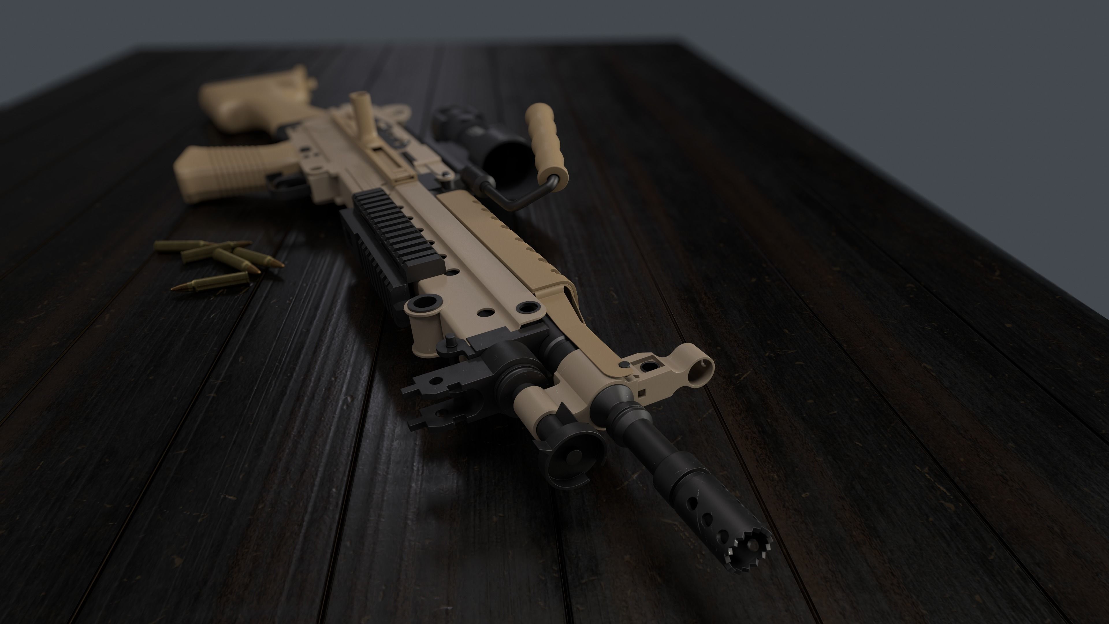 M249 - Modular Gun 3D model_8