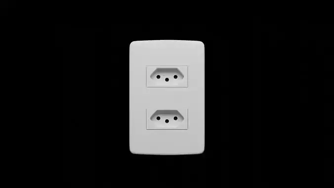 Double Brazilian Outlet 3d model 3D model