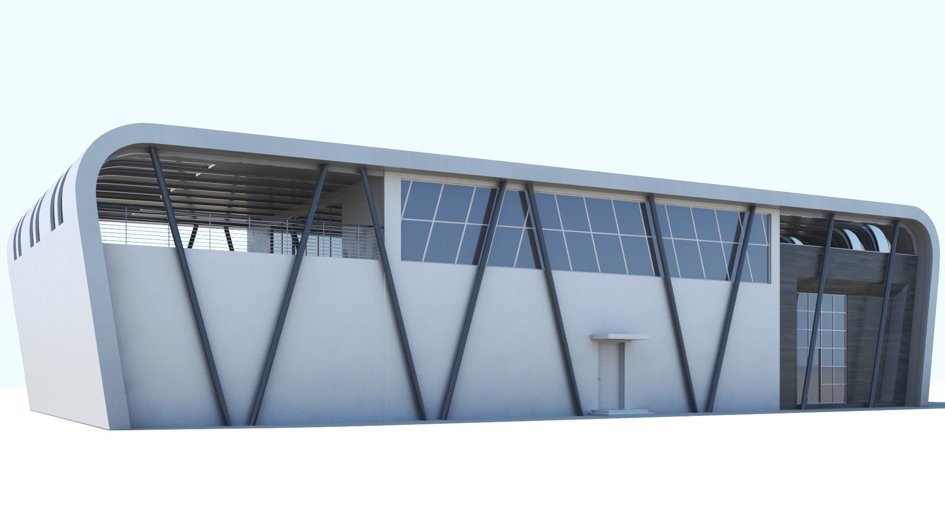 Modern Building 3D model_4