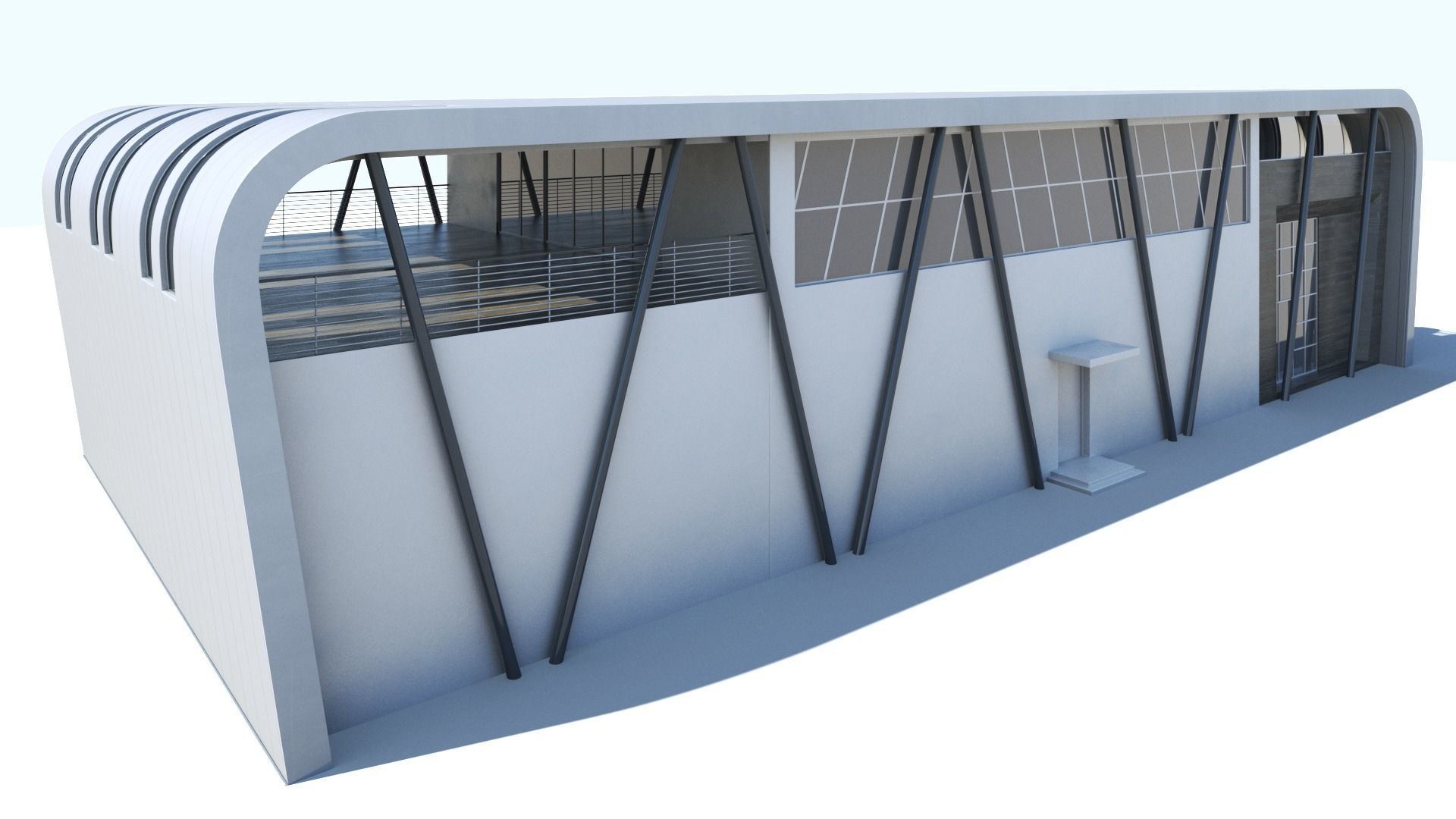 Modern Building 3D model_8