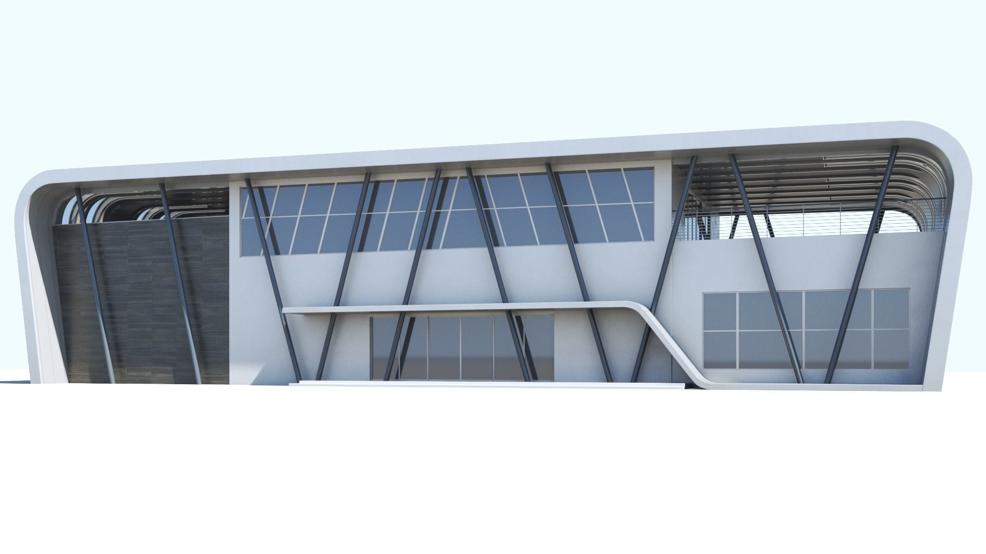 Modern Building 3D model_2