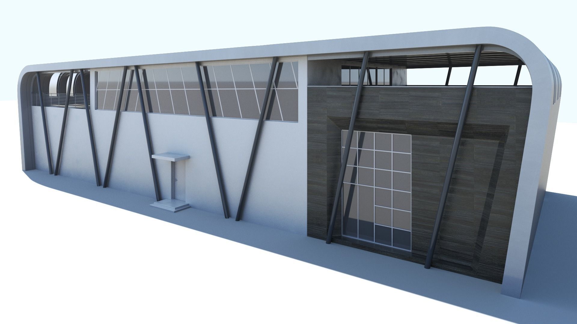 Modern Building 3D model_9