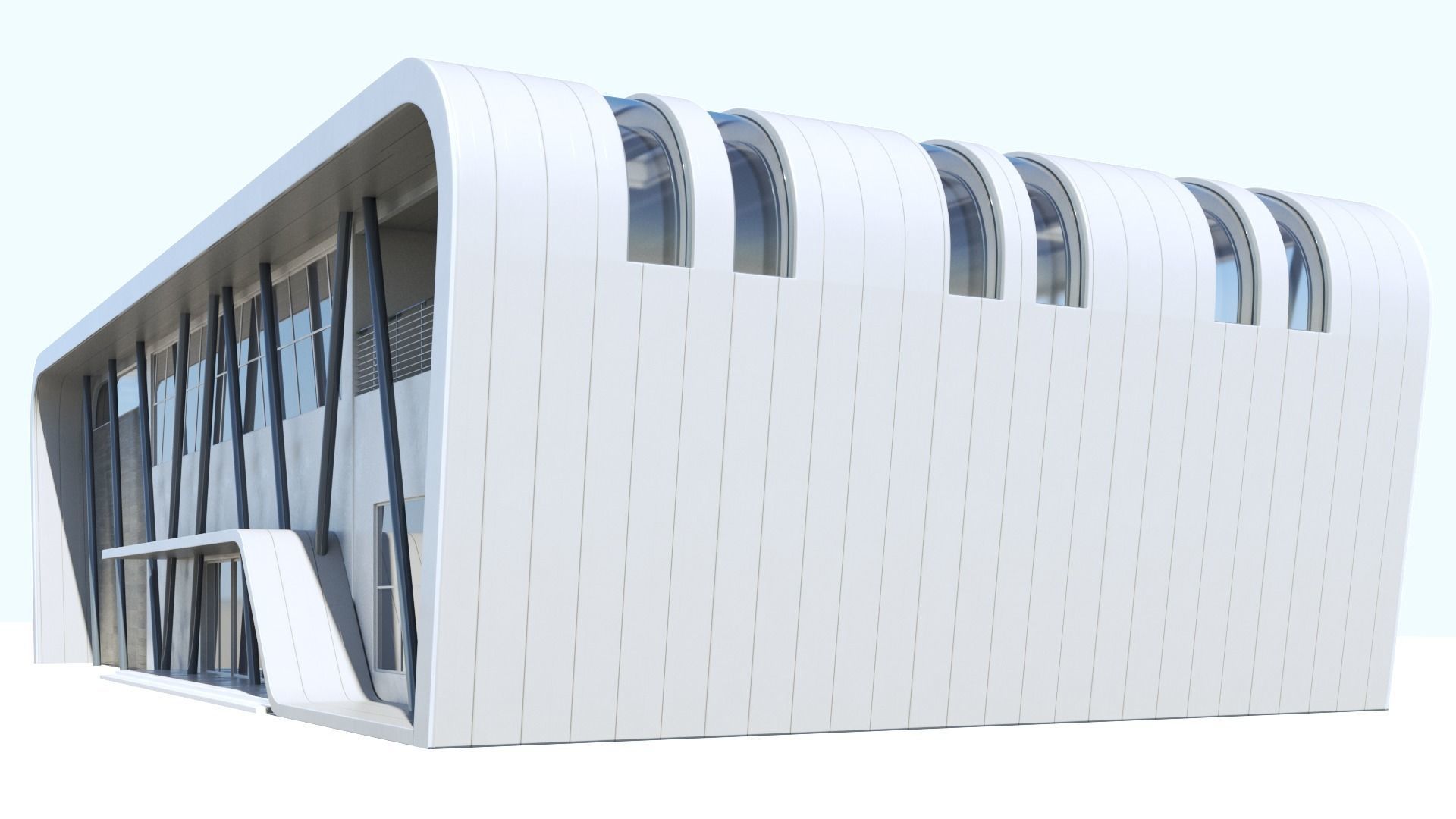 Modern Building 3D model_3