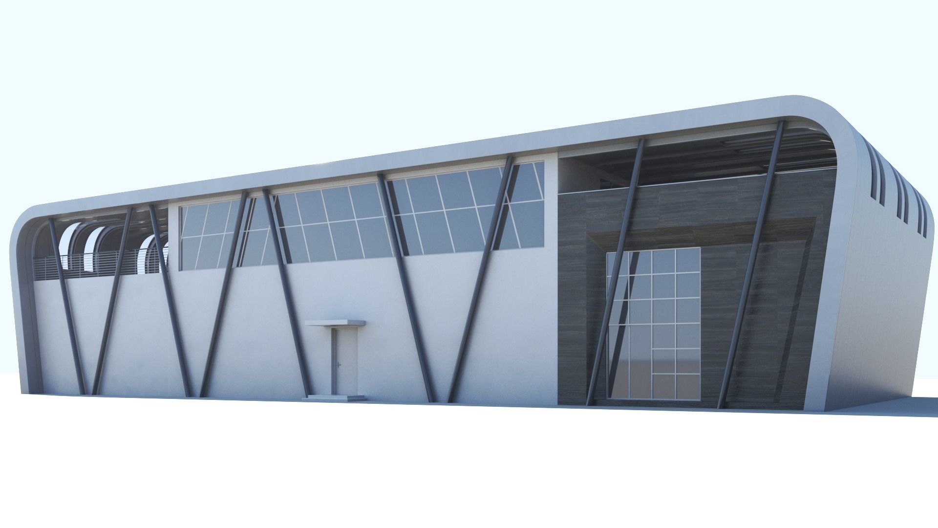 Modern Building 3D model_5