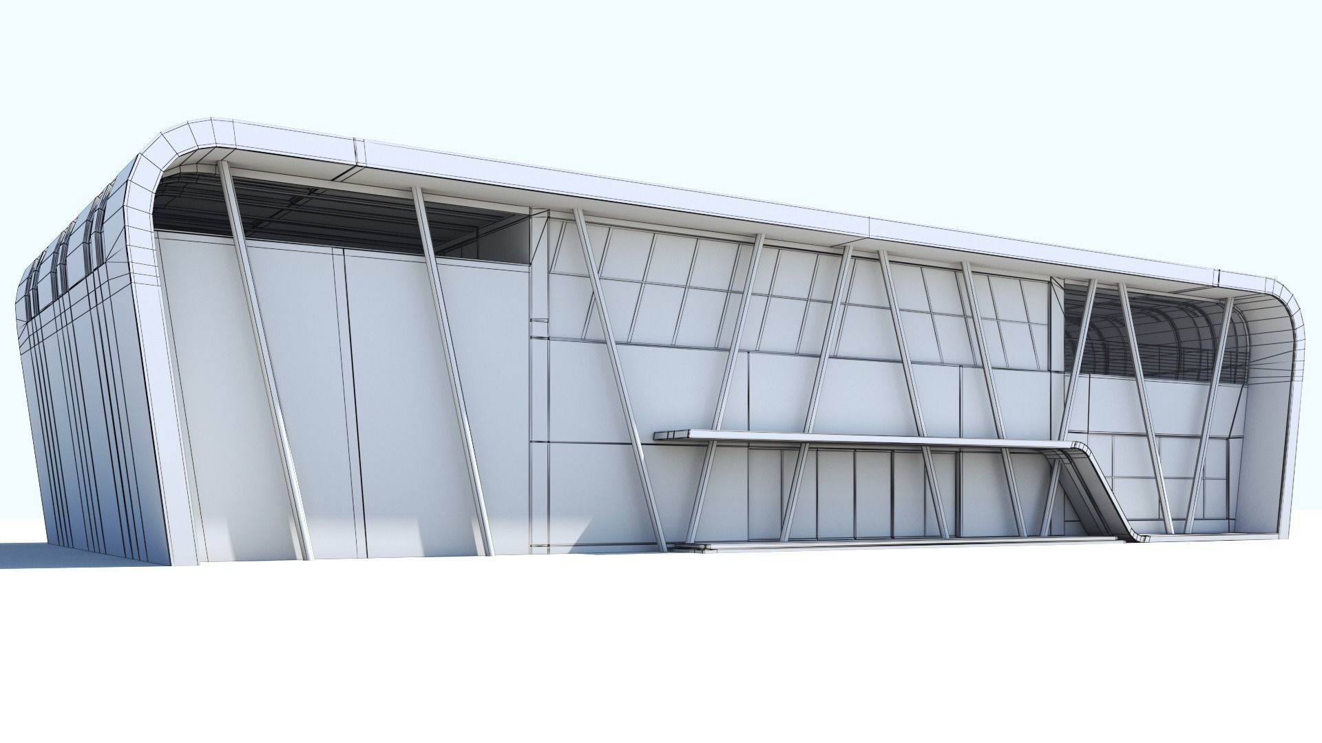 Modern Building 3D model_10