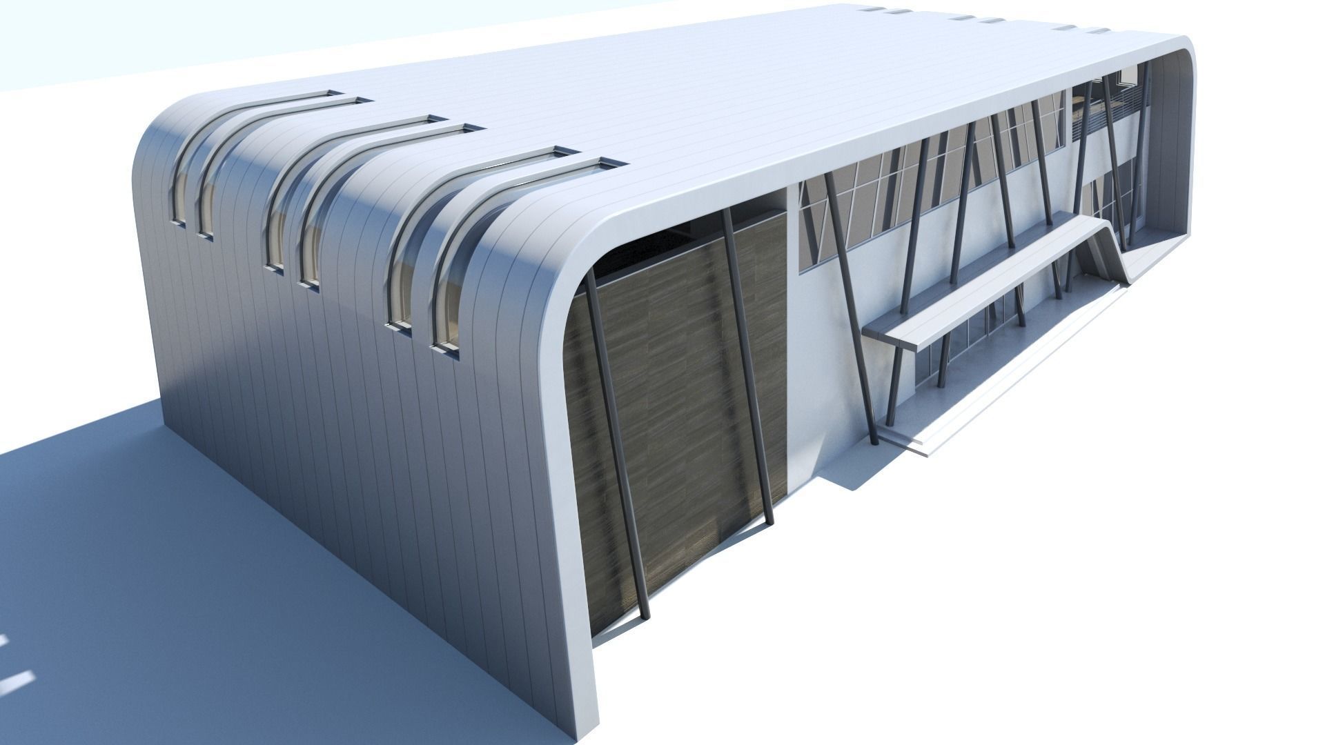 Modern Building 3D model_7