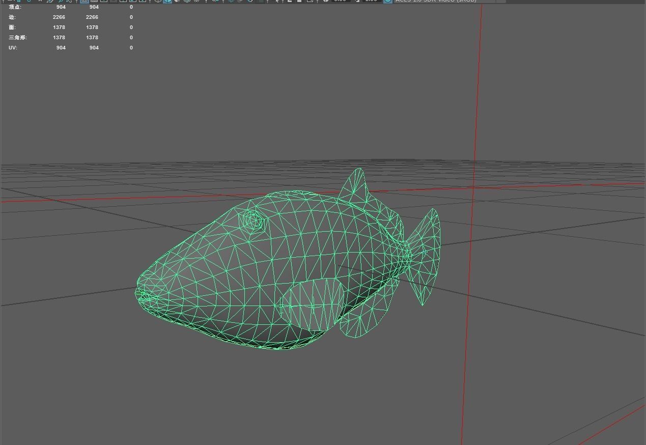 Filefish Low-poly 3D model_2