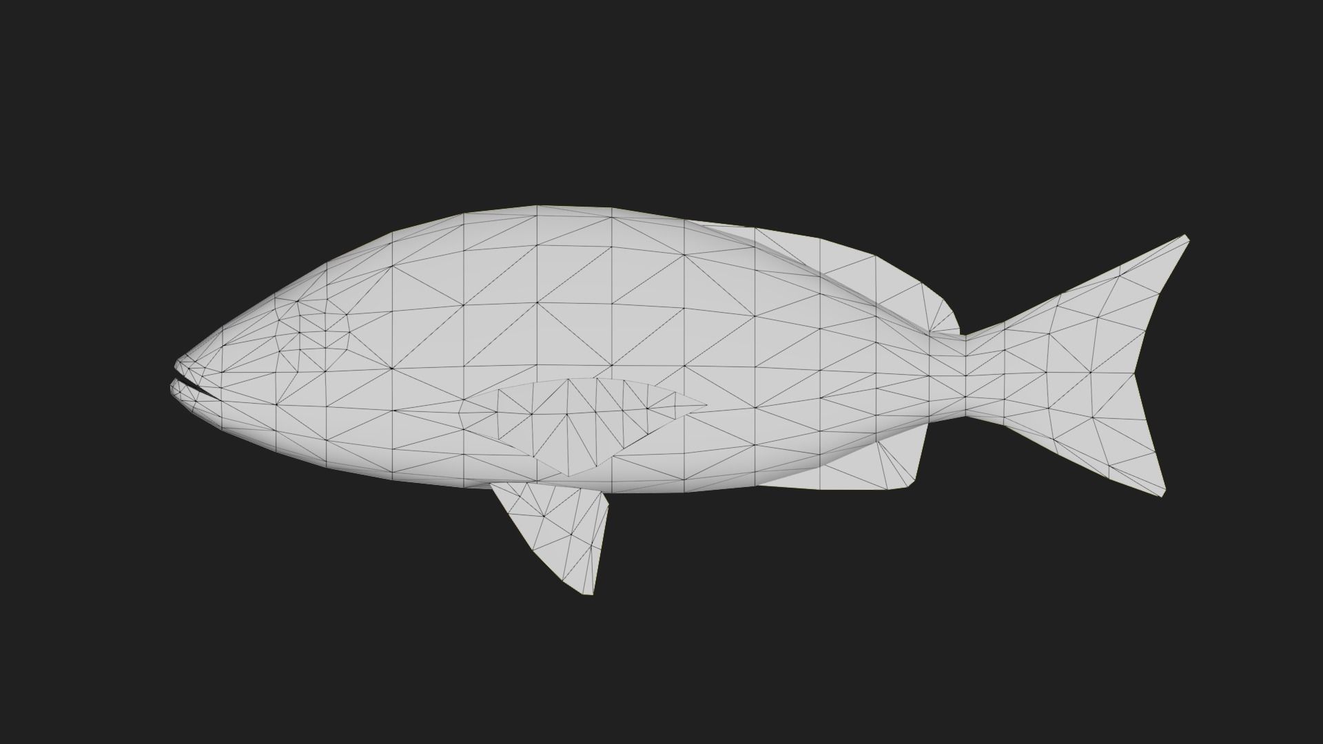 Snapper Low-poly 3D model_1