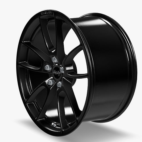 Carroll Shelby Wheel Company CS5 Wheel Gloss Gunmetal Mustang 3D model 7