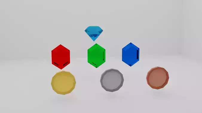 Simple Coins Gems and Diamond