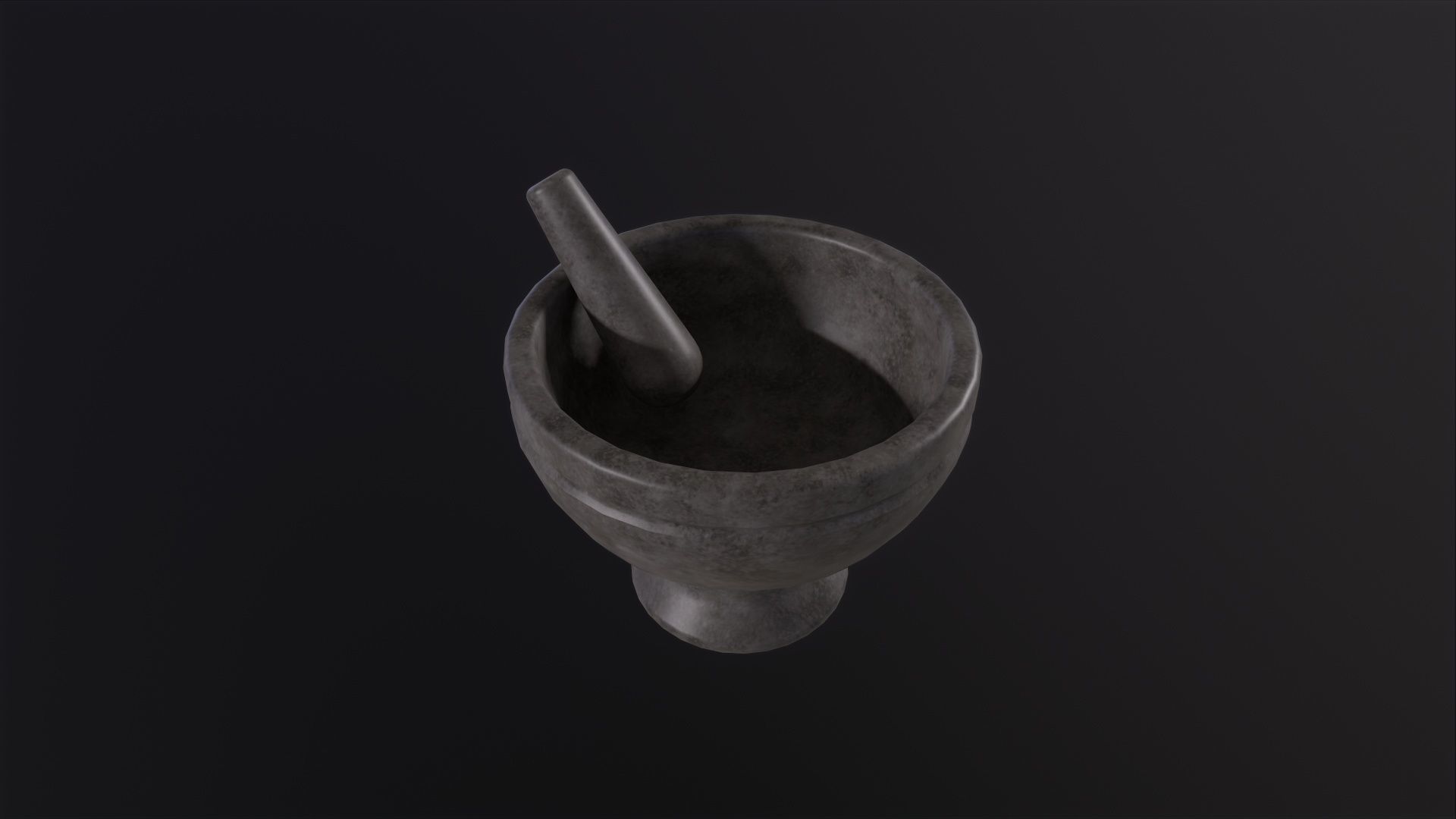 Mortar and Pestle 3D Model Low-poly 3D model_4
