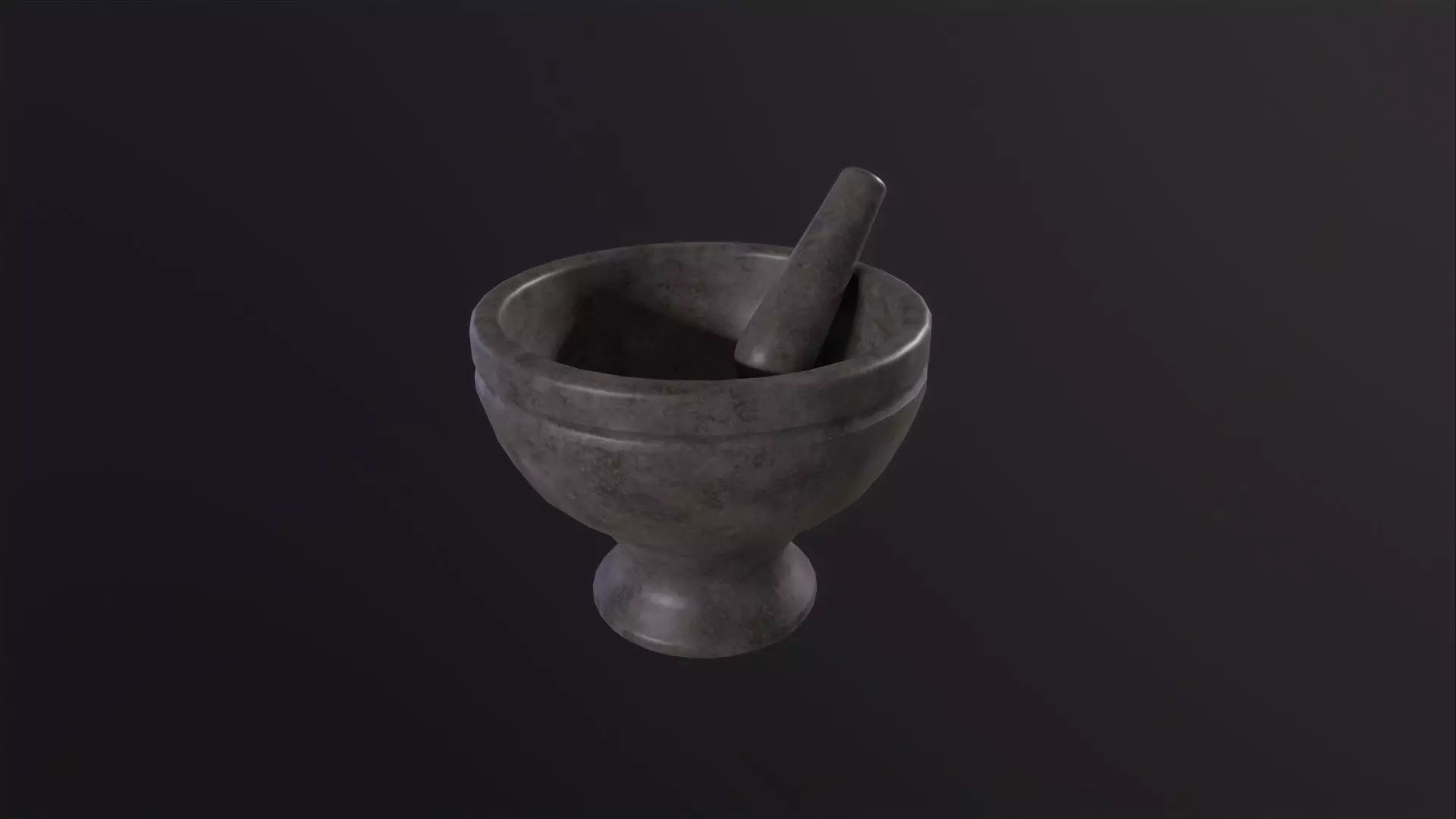 Mortar and Pestle 3D Model Low-poly 3D model_0