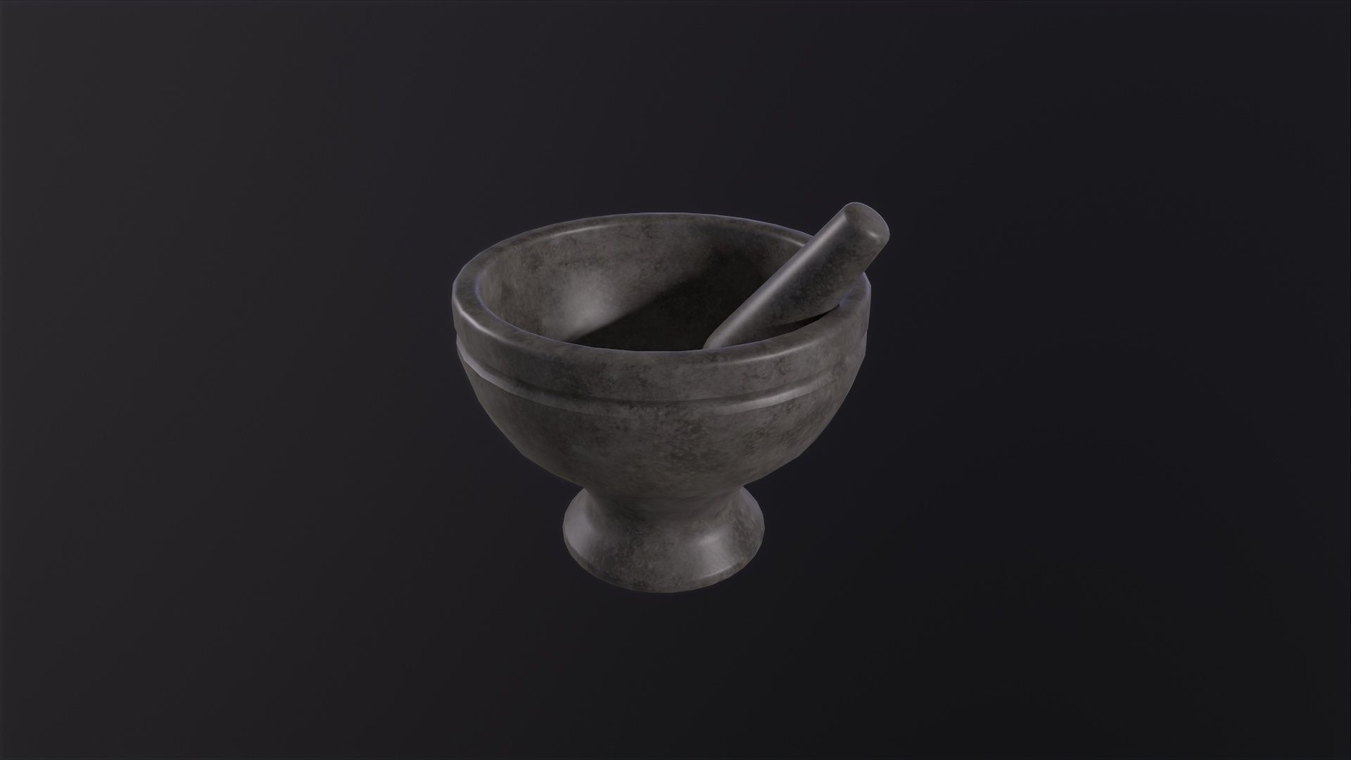 Mortar and Pestle 3D Model Low-poly 3D model_2