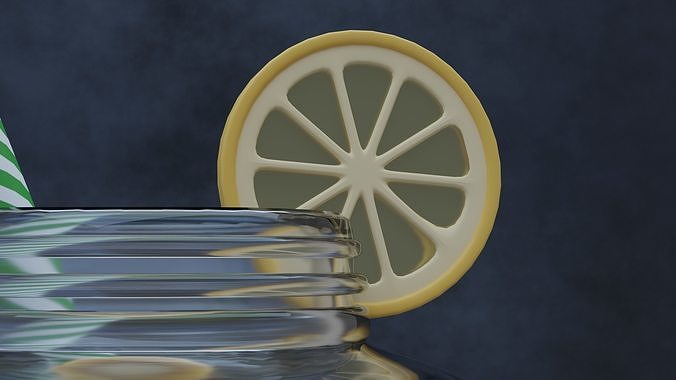 Lemon Juice Low-poly 3D model 7