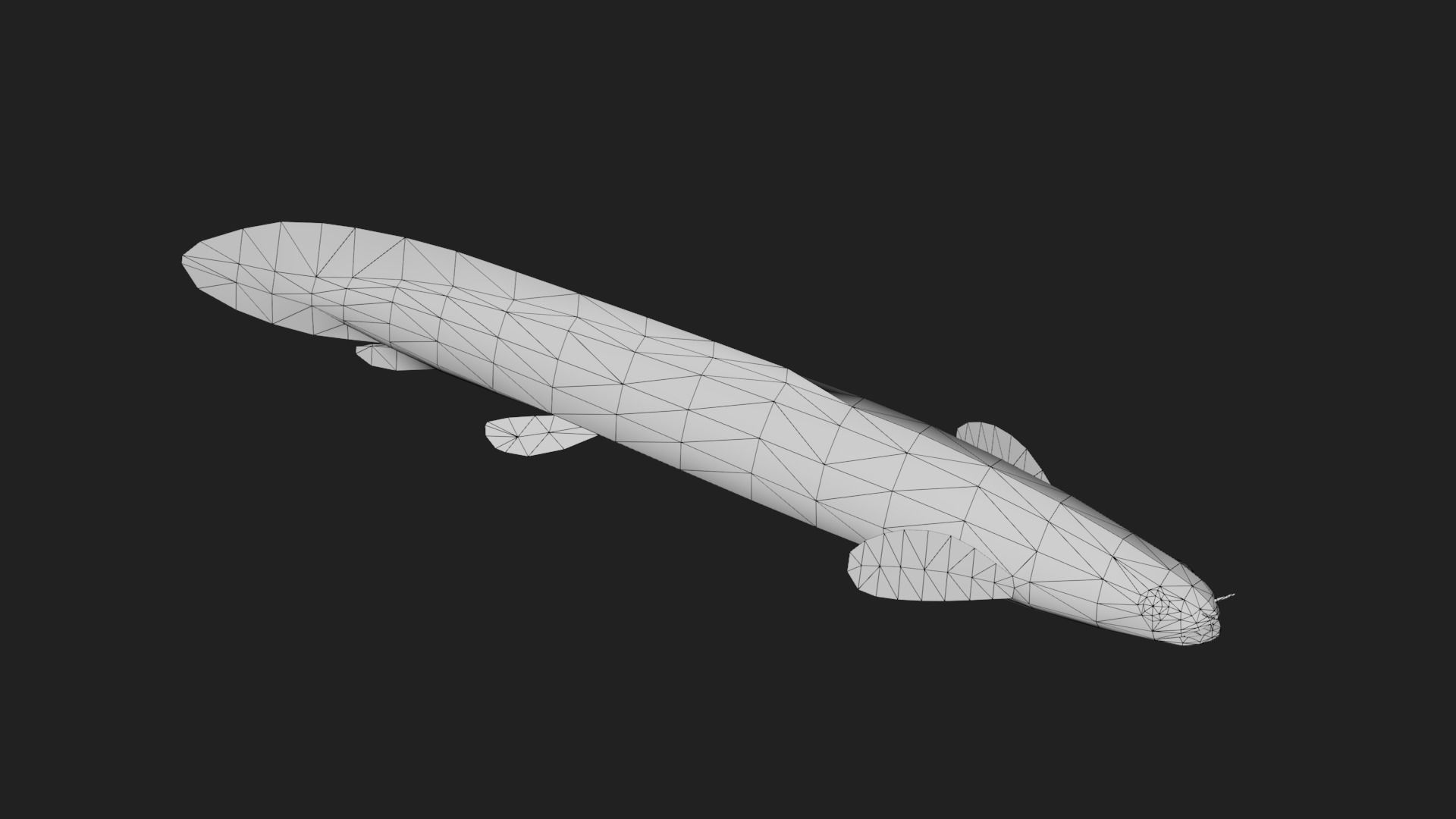 Bichir Low-poly 3D model_3