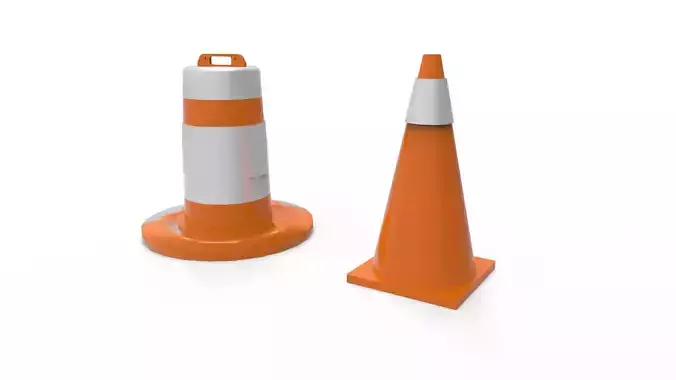 3D printed model of a traffic cone 3D print model