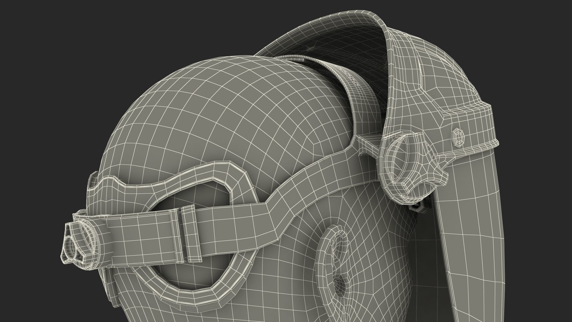 Uvex Turboshield Face Shield Dark Visor 3D model_25