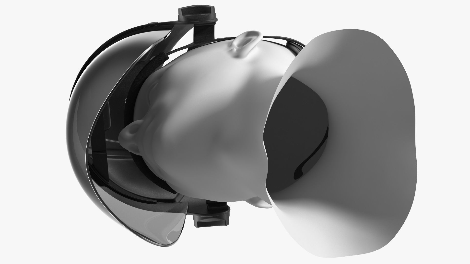 Uvex Turboshield Face Shield Dark Visor 3D model_12