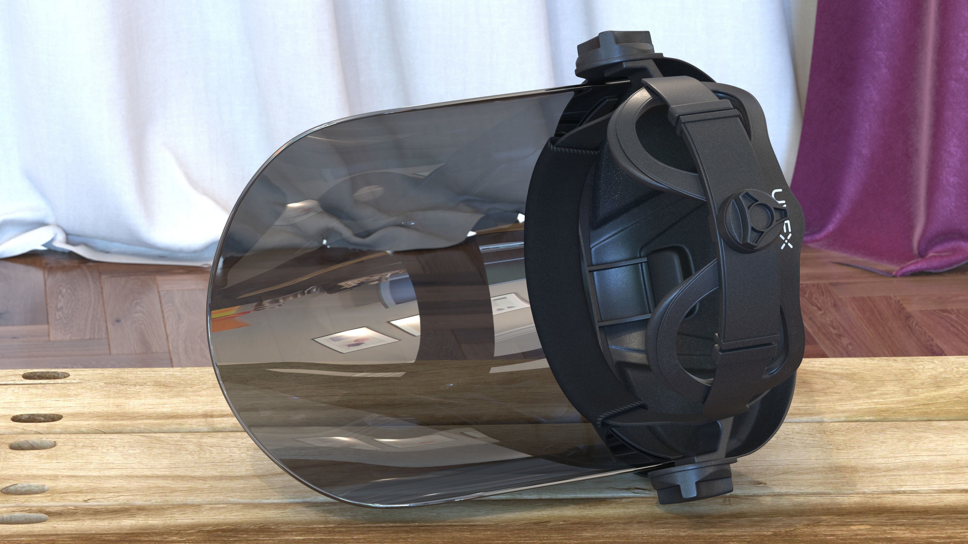 Uvex Turboshield Face Shield Dark Visor 3D model_32