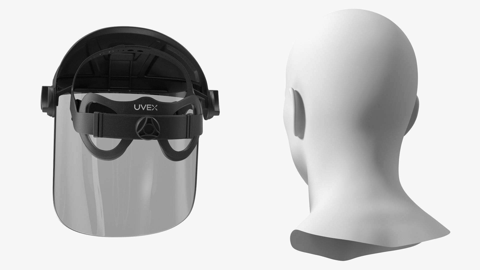 Uvex Turboshield Face Shield Dark Visor 3D model_15