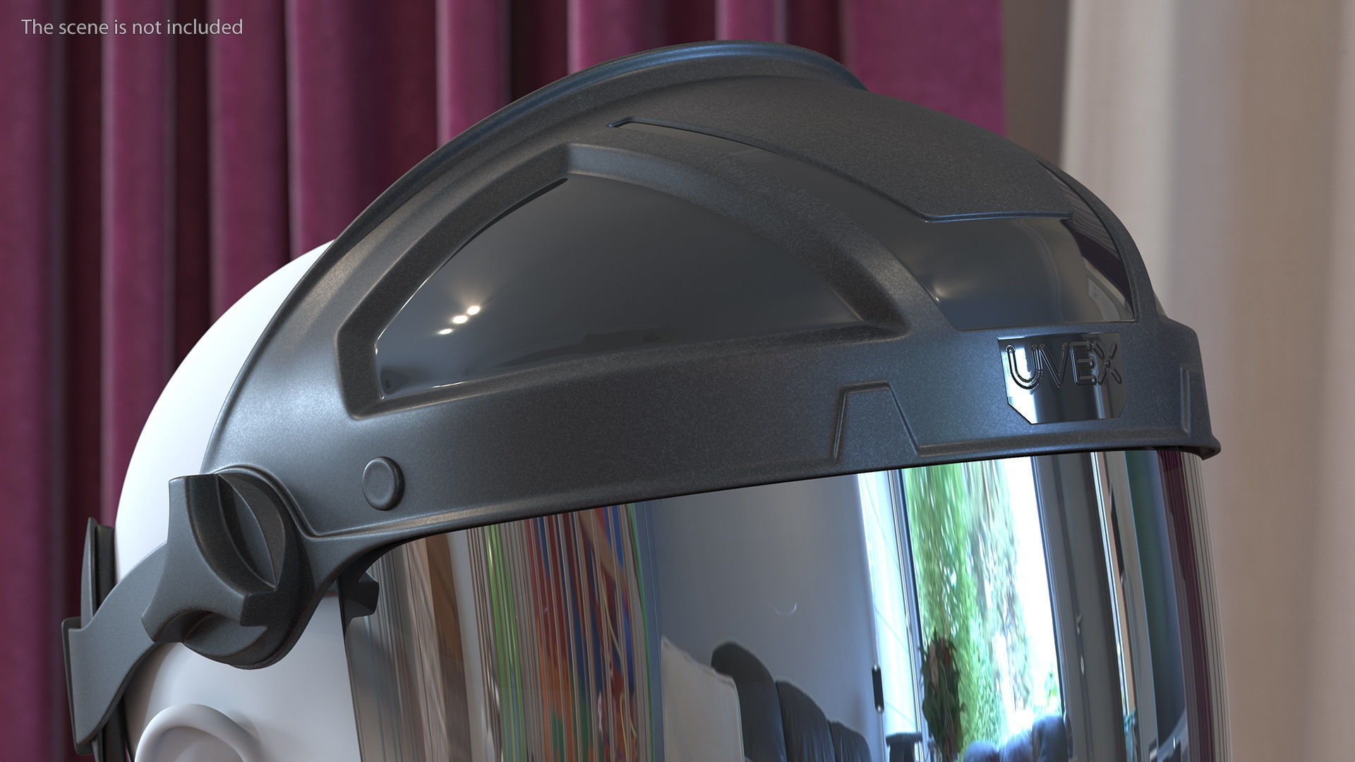 Uvex Turboshield Face Shield Dark Visor 3D model_4