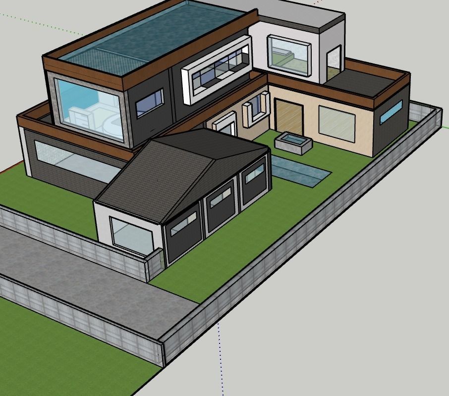 Huge modern home  3D print model_2
