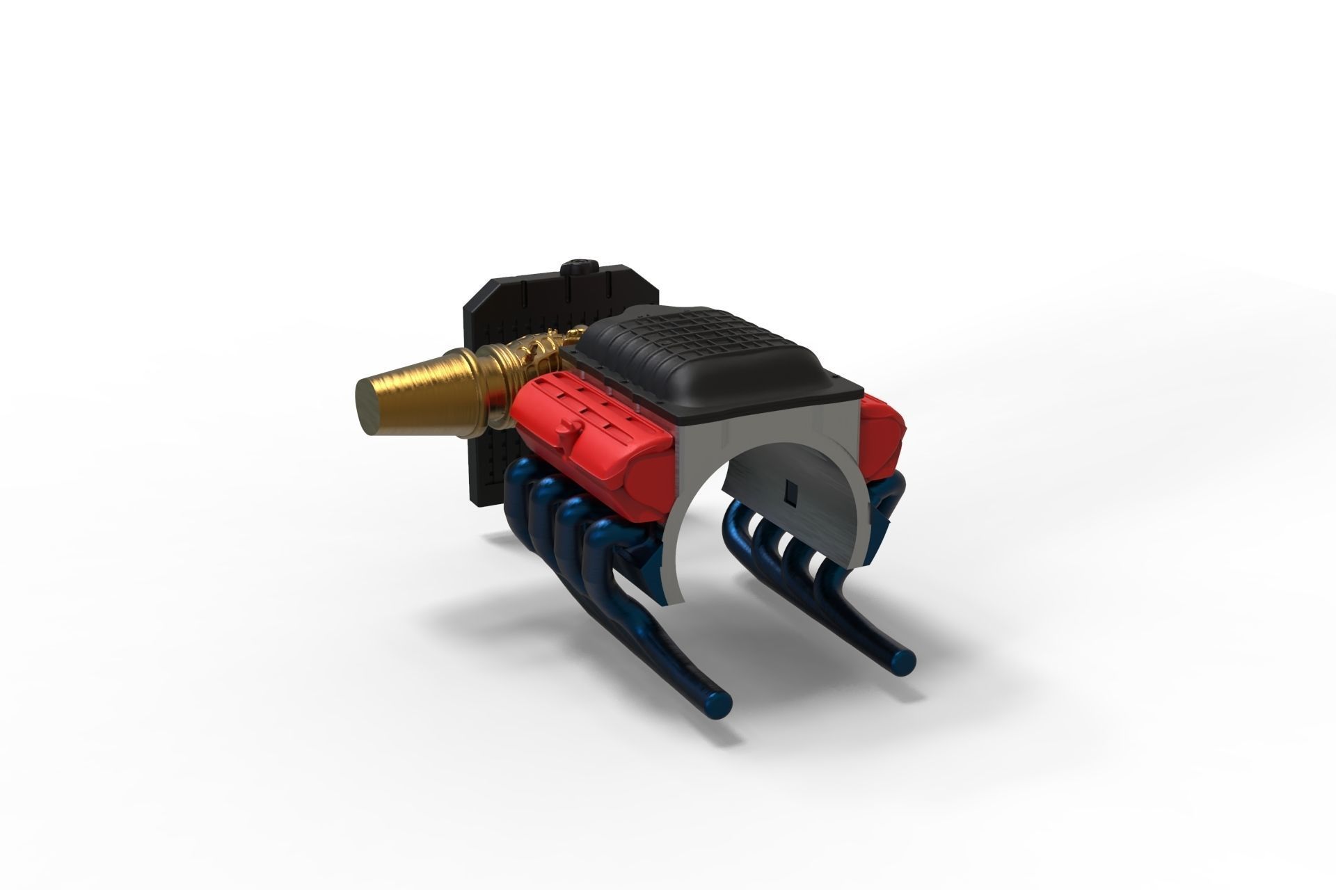 3D printable model ENGINE rccar or truck 3D print model_21