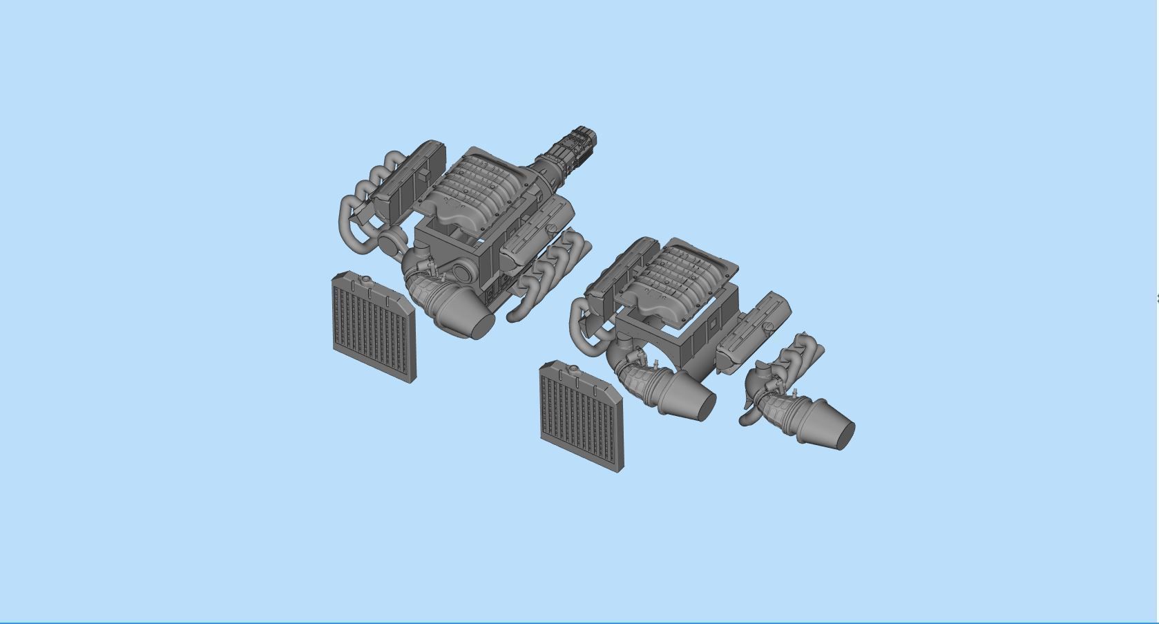 3D printable model ENGINE rccar or truck 3D print model_7