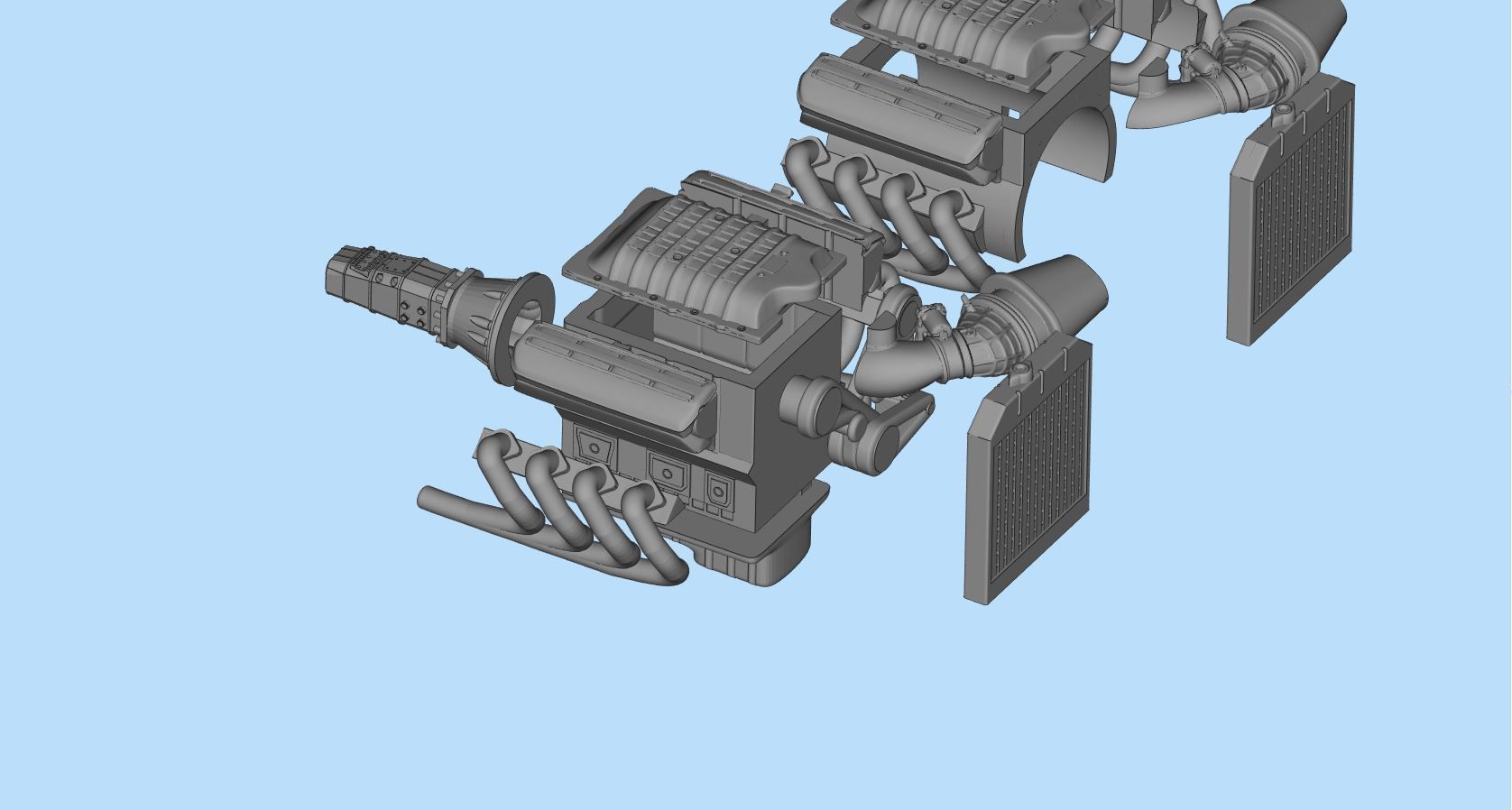 3D printable model ENGINE rccar or truck 3D print model_11