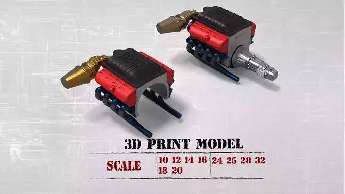 3D printable model ENGINE rccar or truck 3D print model 3D printable model ENGINE rccar or truck 3D print model