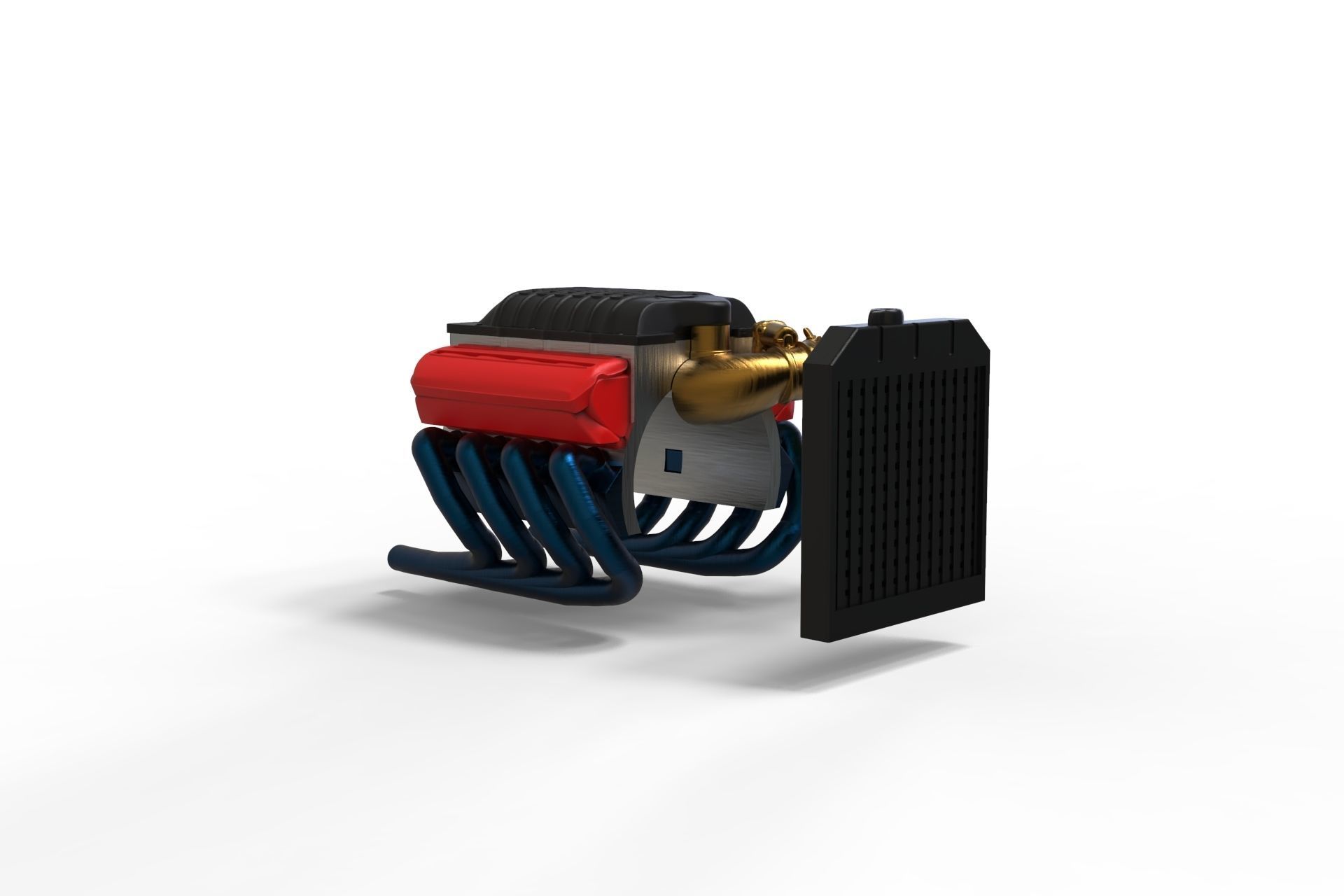 3D printable model ENGINE rccar or truck 3D print model_8